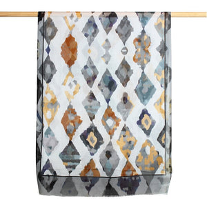 This gorgeous scarf is made from a blend of modal and cotton making it light weight and easy to wear