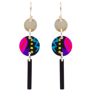 Black Bar Drop Earring