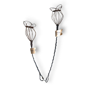 Handmade wire poppies from East of India, sized small and large