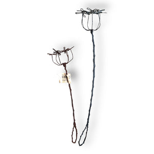 One large and one small stem of handmade Cow Parsley flower