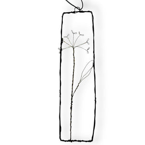 Handmade wire picture with sorrel sprig