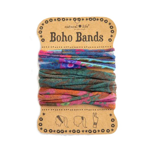 These Boho bands are brightly coloured soft fabric bands for your hair 