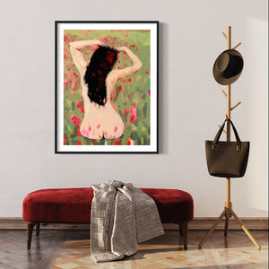 Large sized canvas print hanging on wall of image titled Poppies by Brian Kowald