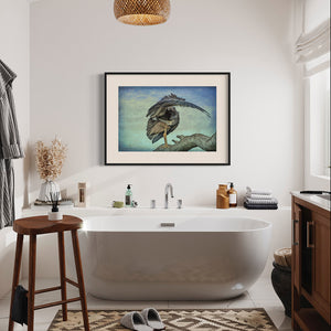 Bowing Heron on canvas, Size medium by artist Brian Kowald