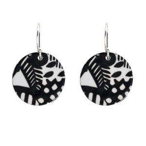 Small Art Disc earrings with Nights of Eden design by Australian artist from Riley Burnett Australia