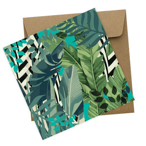 Blank Card available in Tropical Garden design to match back with earrings