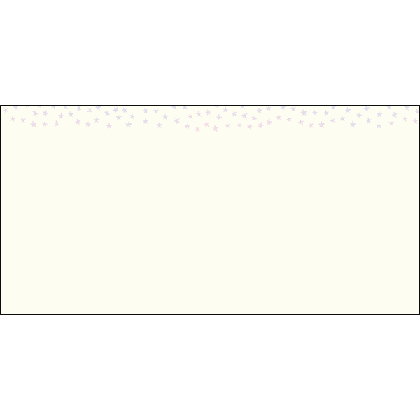 Blank card inside other than subtle stars lining the top edge