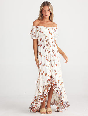 This Rhiannon dress from Talisman can be worn off the shoulder