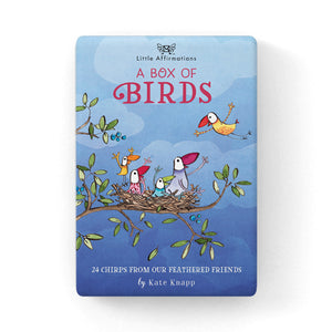 A box of birds containing 24 affirmation cards