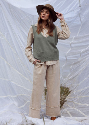 Model wearing the Tribeca vest by Shanty
