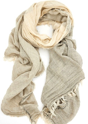 Close up photo of Yana scarf in ivory