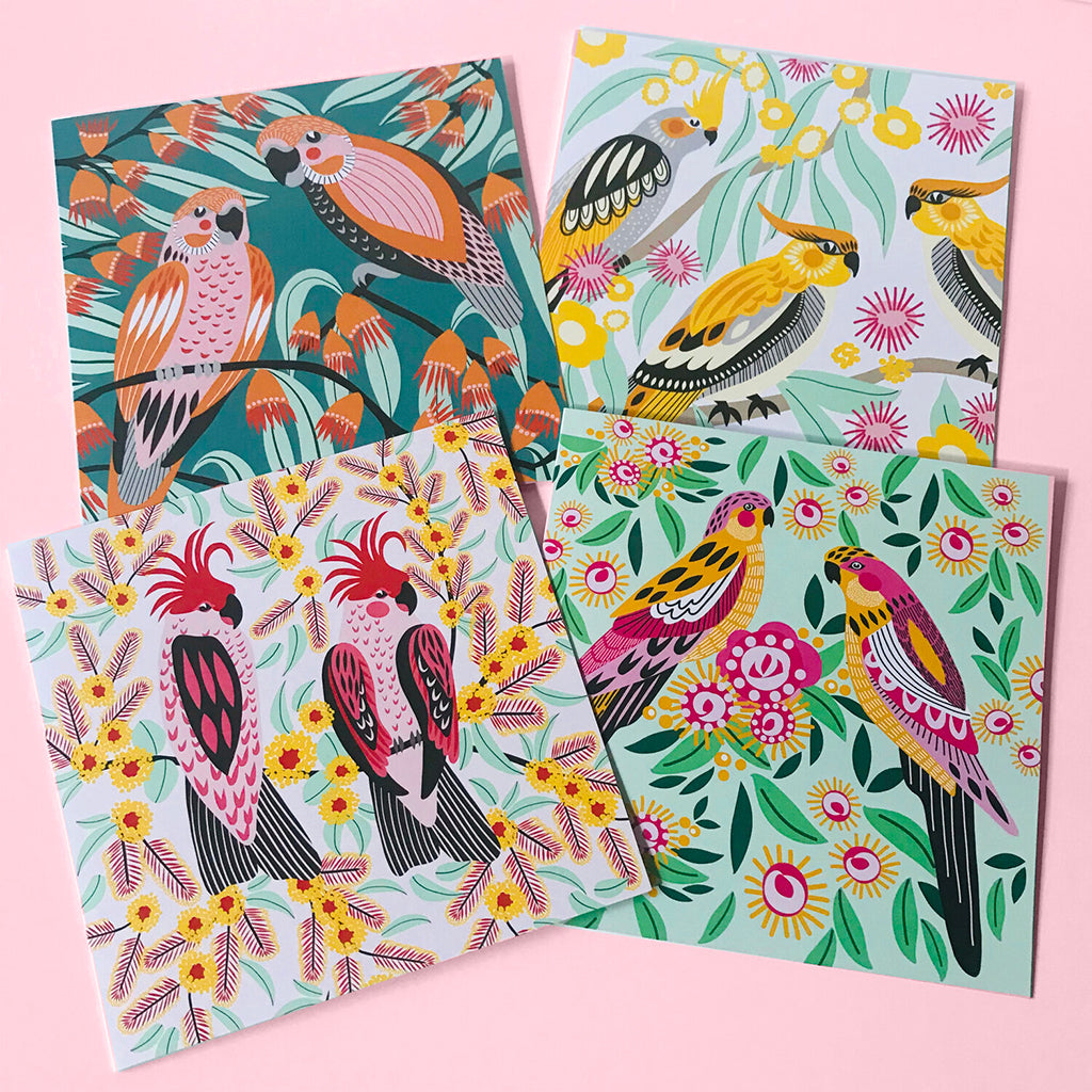 Kirsten Katz has a fabulous range of colourful cards depicting images of Australian birds
