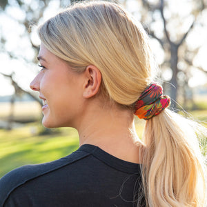 Using our Boho bandanas as a hair tie helps to protect your hair from breaking