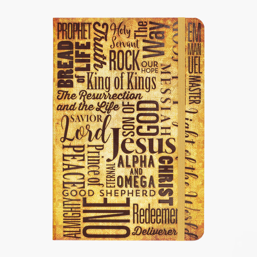 This Dot matrix notebook with the names of Jesus is perfect for creative visual planning, bullet journaling, sketching, design work, writing, and much more