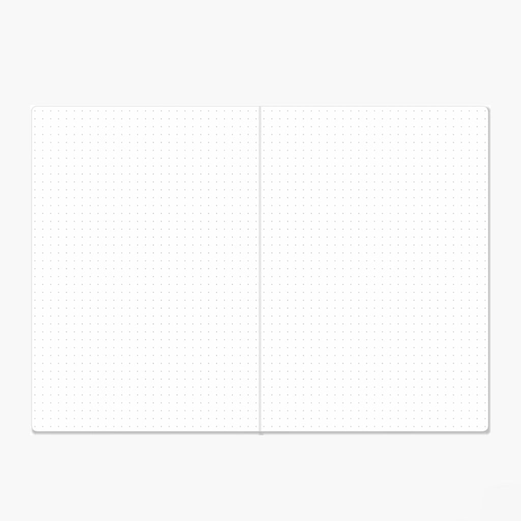 Each page has a dot matrix so that you can write or draw in it