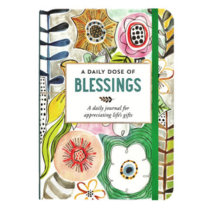 Vibrant floral cover design is enhanced with gold foil accents on this Daily Dose of Blessings journal by Peter Pauper Press