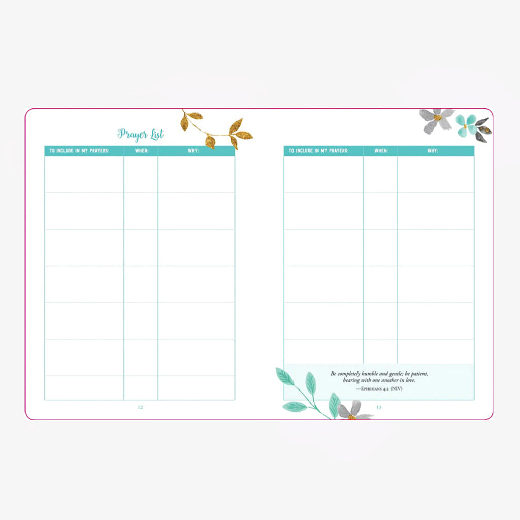 Prayer list pages let you keep track of people, events, and things you&#39;d like to include in your prayers