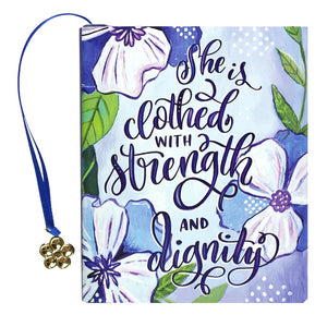 This beautiful mini devotional book affirms your inner strength and dignity with carefully chosen Scripture which inspires reflection as we strive to be a light to our families, communities, and the world, which also comes with a 24K gold-plated charm on a ribbon bookmark