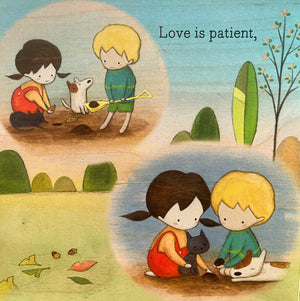 "Love is patient" - A gorgeous picture book for young children with illustrations by Naoko Stoop