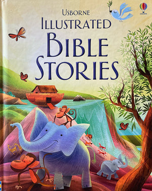 This Illustrated Bible Stories published by Usborne Books contains 367 pages of biblical stories from the Old and New Testaments for children