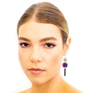 Black Bar Drop Earring