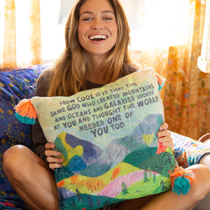 This cushion puts a smile on everyones face with its message on the front, and colourful design on the back