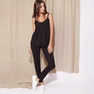 Our bamboo Patti pant in black from Lou Lou Australia are the perfect leisure pant for casual or exercise wear